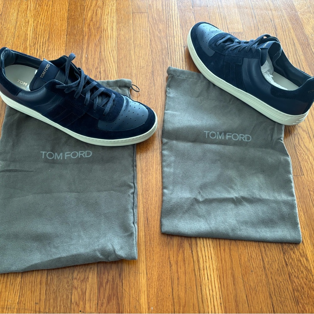 Tom Ford Men's Dark Blue Sneakers